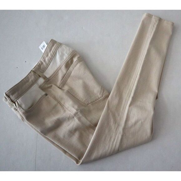 Current/Elliott Women's Sz 27 Tan/White The Original Stiletto Skinny Jeans $248 - Picture 8 of 11